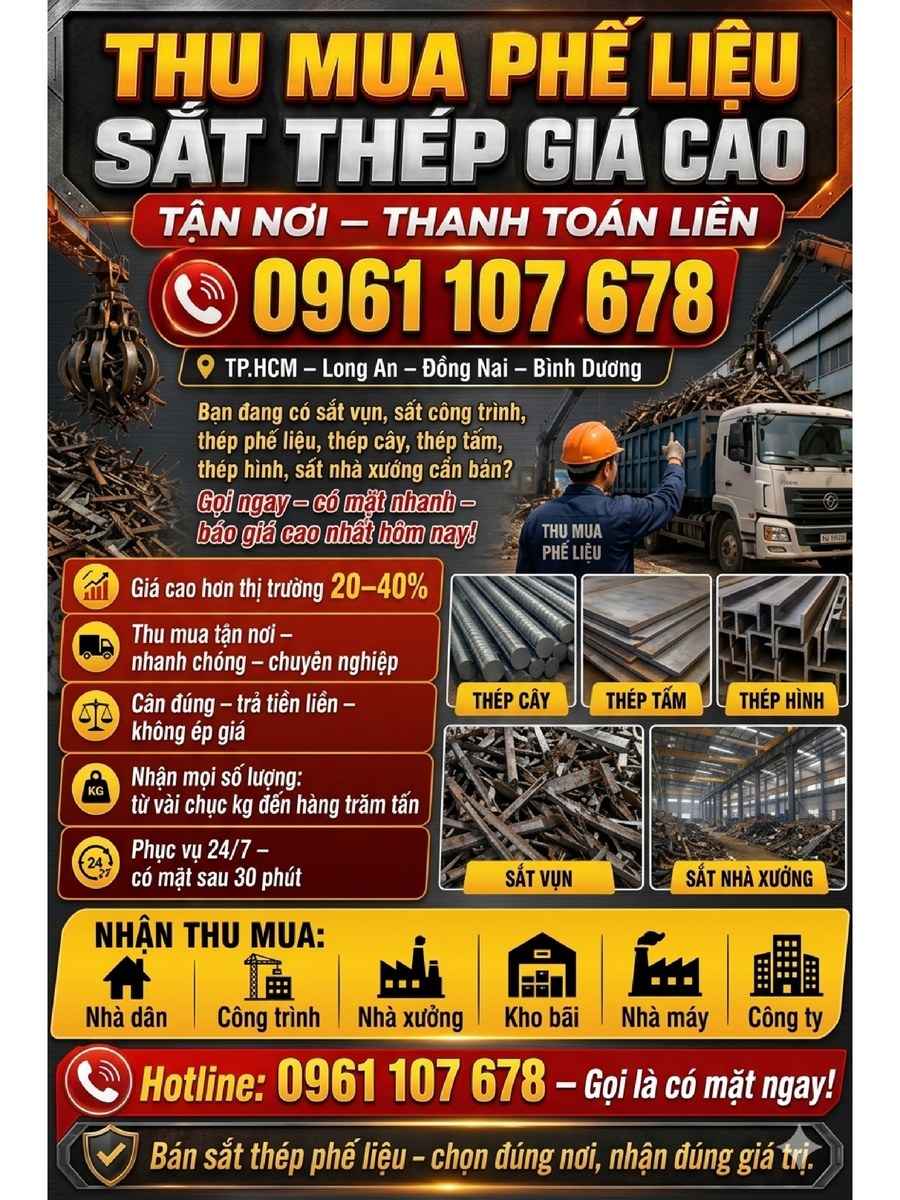 Thu mua phế liệu công trình Quang Phong